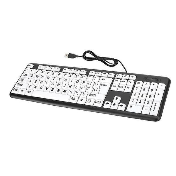 Kablet computertastatur USB-inputudstyr Tastatur ældre synshandicappede