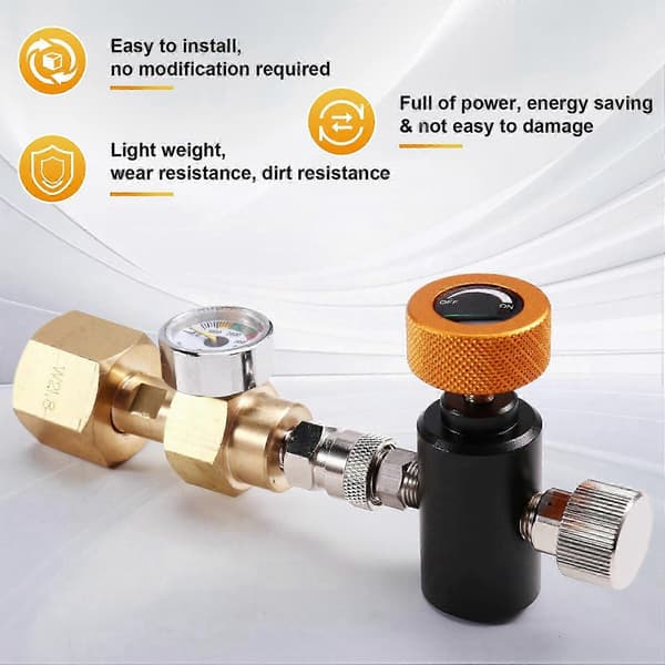 Til kulsyrepatron cylinder oppustningssamling oppustningsventil supplerende station adapter, adapter oppustningsventil A