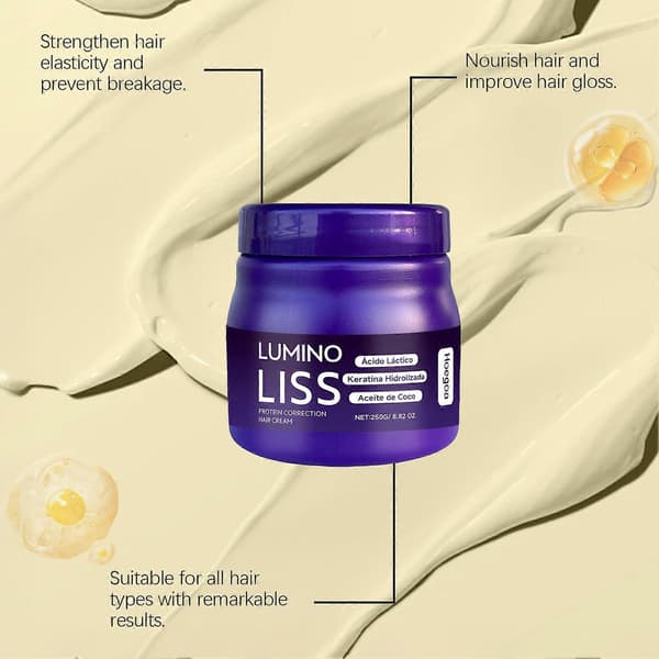 Lumino-Liss Utjämnande Kräm Håruträtningsbehandling Kräm 1