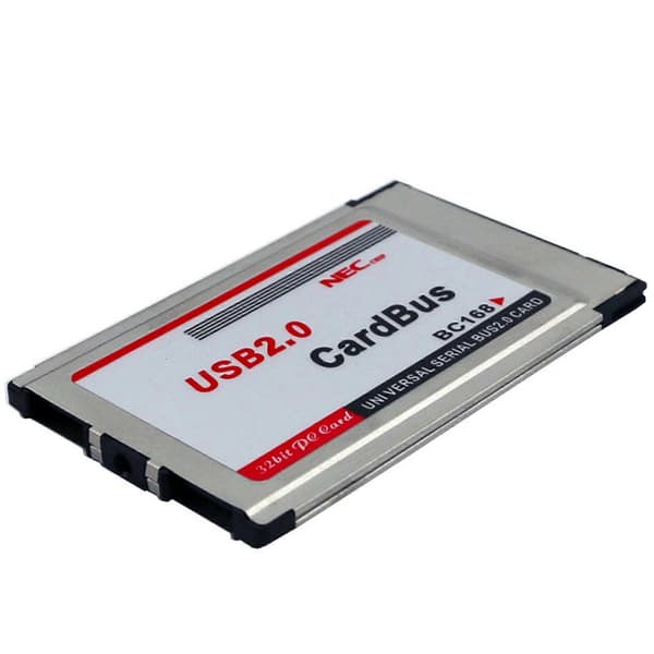 PCMCIA til USB 2.0 CardBus Dual 2-port 480M kortadapter for bærbar PC-datamaskin