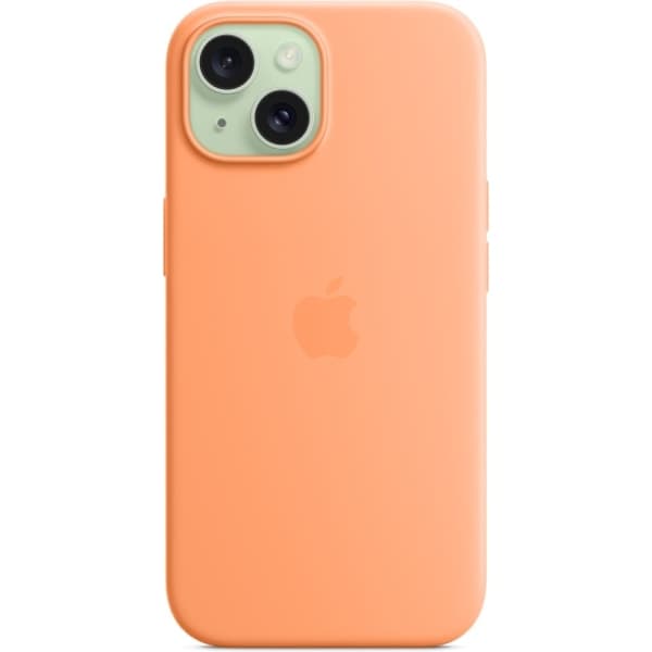 Silikonikuori MagSafella Apple iPhone 15:lle, Sorbet Orange