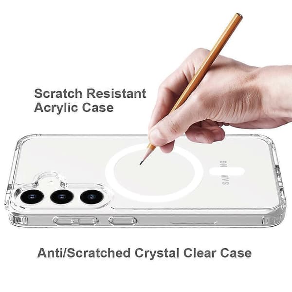 Lemonda For Samsung Galaxy S24 Magnetisk Deksel Akryl+TPU-deksel