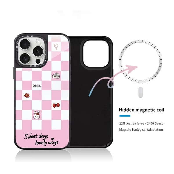 Mobilskal för iPhone 15 Pro MagSafe Aluminium Silikon Rosa 95
