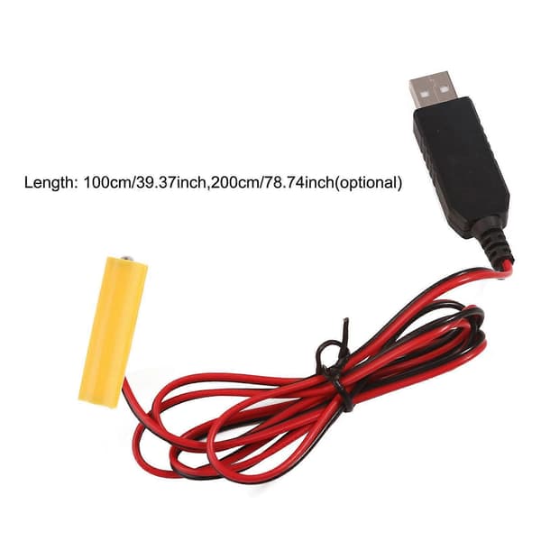 AA-paristonpoistajat USB-virtajohto korvaa 4x 1,5V AA-paristot 2m