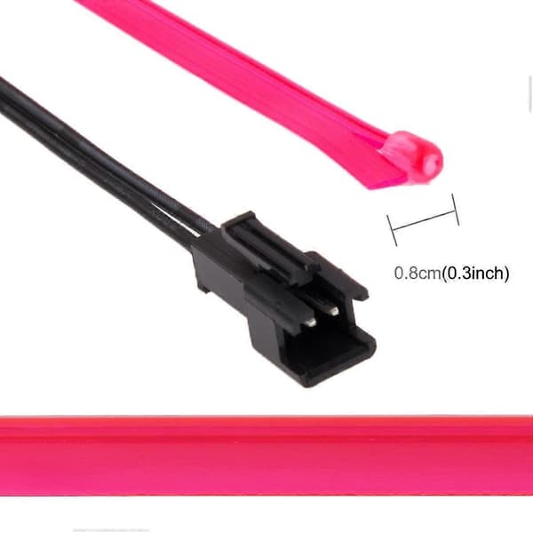 4m Koldt Lys Fleksibel LED Strip Lys Til Biludsmykning Pink Light