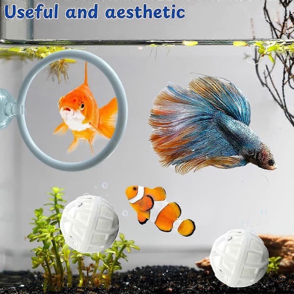 Flytande Betta Träningsringar Nitrobakterieleksak Akvarium Antidepressiv Multicolor