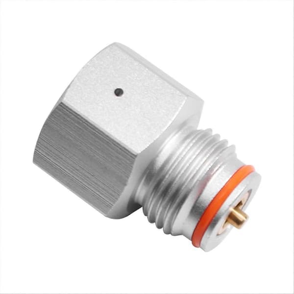 CO2-trykregulatoradapter, hun TR21-4 cylinder til han G1/2 Co2-tank Silver