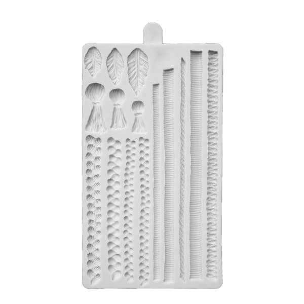 Makrame Tauvev Silikonform for Bryllupskakekantdekor DIY