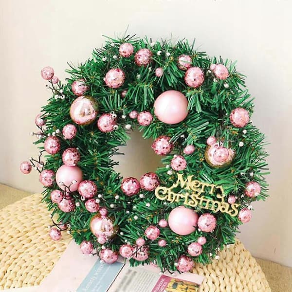 Kunstig julekrans, juledekorasjon, julerosa