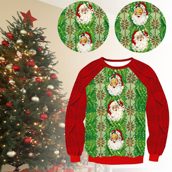 Løstsiddende julesweater med juletema, oversized pullover-top, julegave Style 2 Childrens Size 150