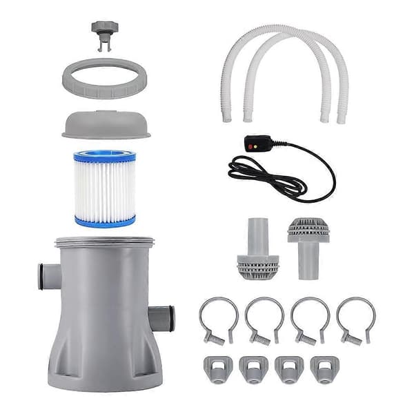 Poolrengörare Cirkulationsfilterpump 330 GPH Filter Poolfilterpump för luftade poolpumpar AU-kontakt