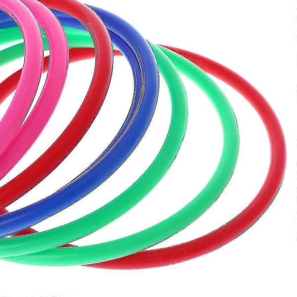 10 stk. plastik kasteringe mål kast karneval baghave park spil børn 13.5 cm inner diameter