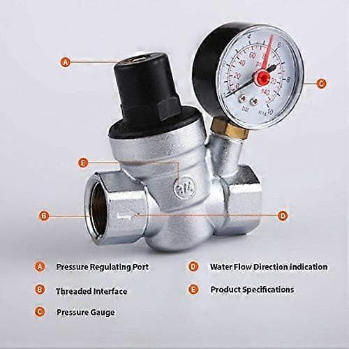 DN20 vanntrykksreduksjon 3/4 tomme vanntrykkregulator med manometer