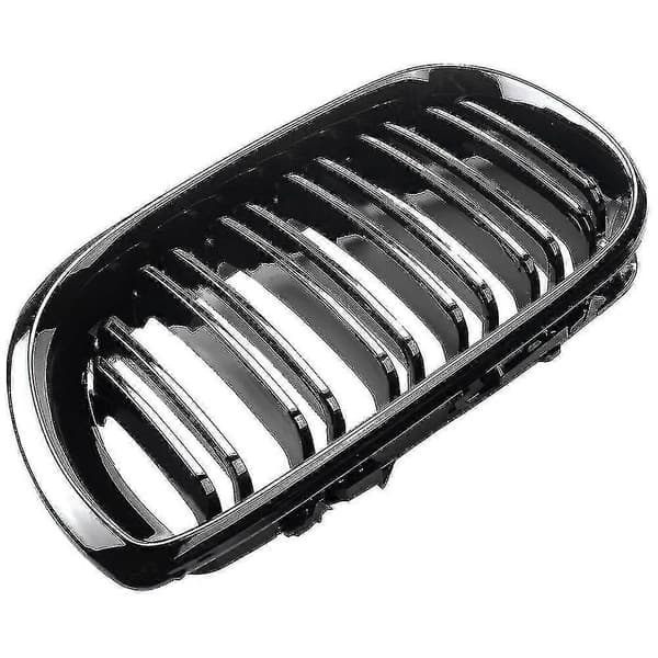 Bilfrontgrill for BMW 3-serie E46 4-dørs blank svart 2 stk