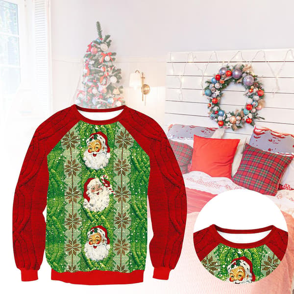 Løstsiddende julesweater med juletema, oversized pullover-top, julegave Style 4 S