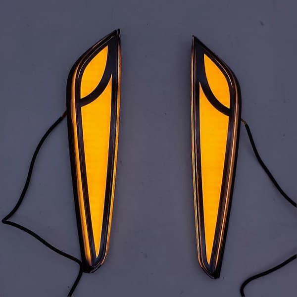 LED kjørelys for BYD Seagull 2023-2024 Dynamisk blinklys foran støtfanger tåkelys tilbehør Black & white