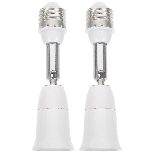 2 stk E27 lyspæreforlenger bøybar adapter for lamper