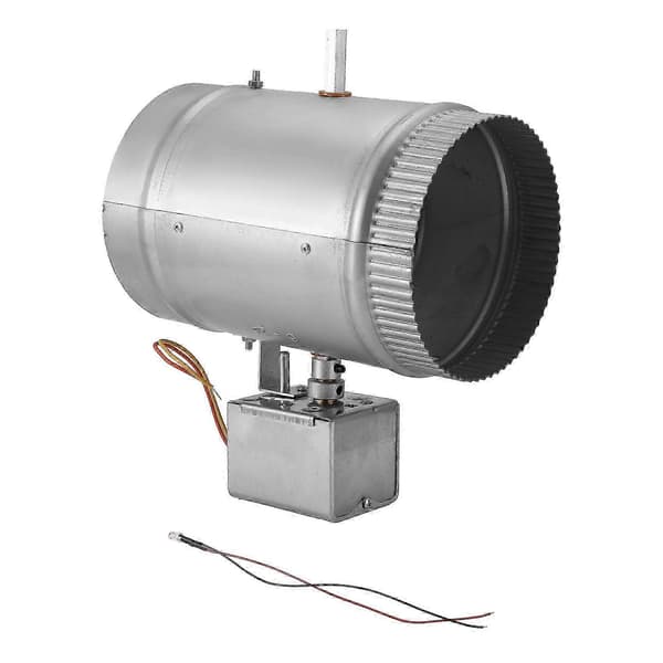 6 tums HVAC motoriserad elektrisk zonkontroll 24AC spjäll Silver