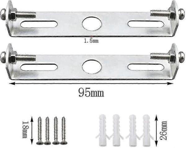 6 kpl kattolampun pidikelevyjä 95 mm kiinnitysruuveilla