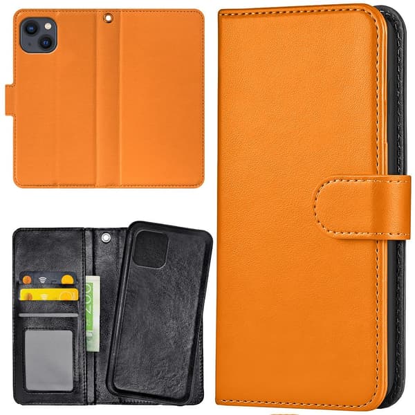 [14]iPhone 15 - Lompakkokotelo Oranssi 150