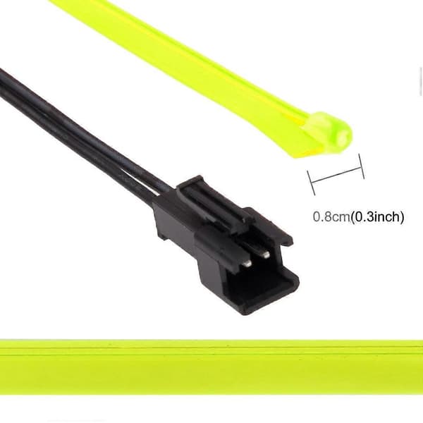 4m kaldt lys fleksibel LED-stripe for bildekorasjon Fluorescent Green Light
