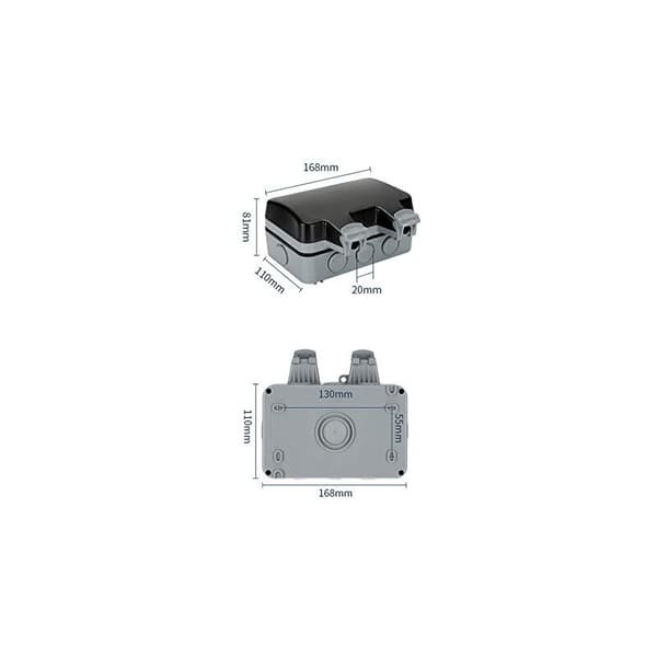 Outdoor Double Socket with USB Waterproof Heavy Duty Electrical Outlet with Wall Box (Double)