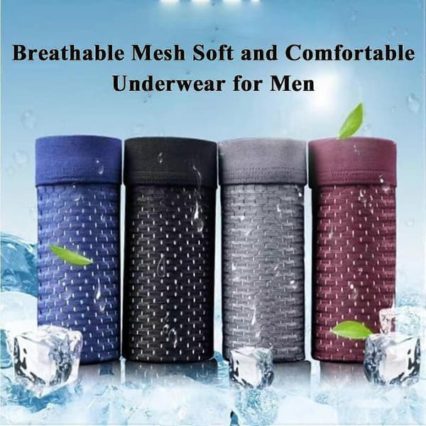 Bokser i bambusfiber, bokser i bambusfiber, Box Hero bambusbokser Large 4pcs-a