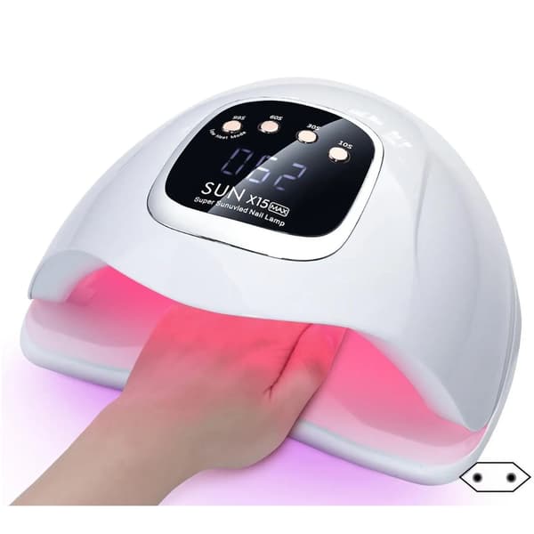 UV/LED-lampe med Timerfunktion Vit white