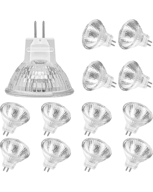 [14]12-pack MR11 halogenlampor, 12V 20W GU4-sockel, varmvit 2700K