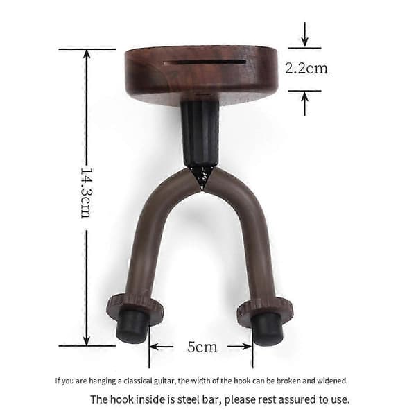 Väggmonterad gitarrhängare Krok Elgitarr Hals Hållare Stativ B 36 Beech wood