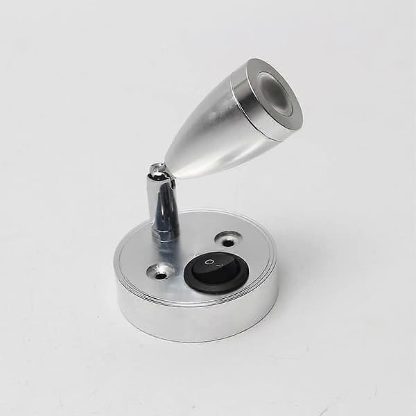 12V LED Spot Læselampe Afbryder Autocamper Van - Storbritannien silver One-size