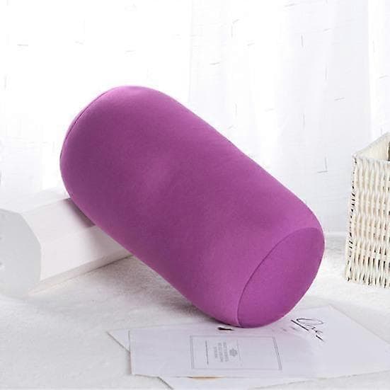 [14]Cylindrical pillow with built-in foam particles Microbead roll pillow Filled sofa pillow Sleeping pillow for bedroom Neck support Headrest Back support red