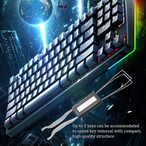 Keycap Puller Nøglehættefjerner i rustfrit stål til mekanisk tastatur til fjernelse af fastgørelse K