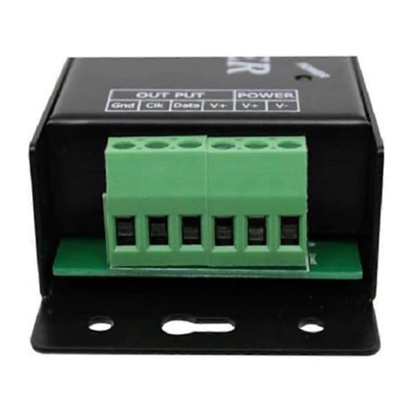 DMX200 SPI Signal LED-kontroller DMX til dekoder for 2801 6803 2812 2811 Strip Light Tape DC5V 12V 24V Black