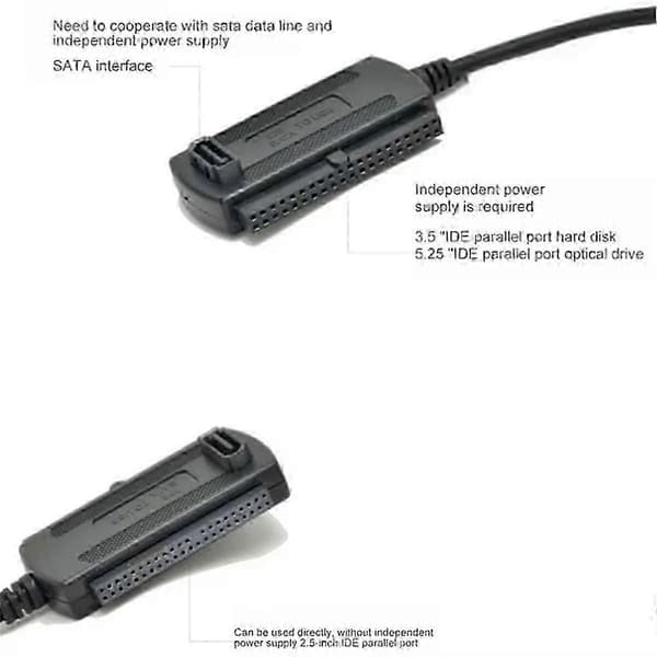 USB 3.0 til IDE-konverterkabel til 2,5/3,5/5,25 tommer harddiske DVD-ROM CD-RW, Plug and Play, højhastighedsdataoverførsel