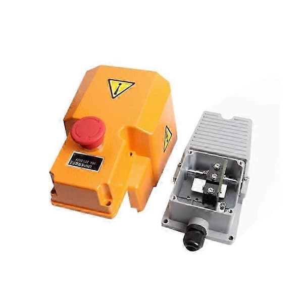 12V-380V Industriel Fodpedalafbryder med Nødstop til Maskiner