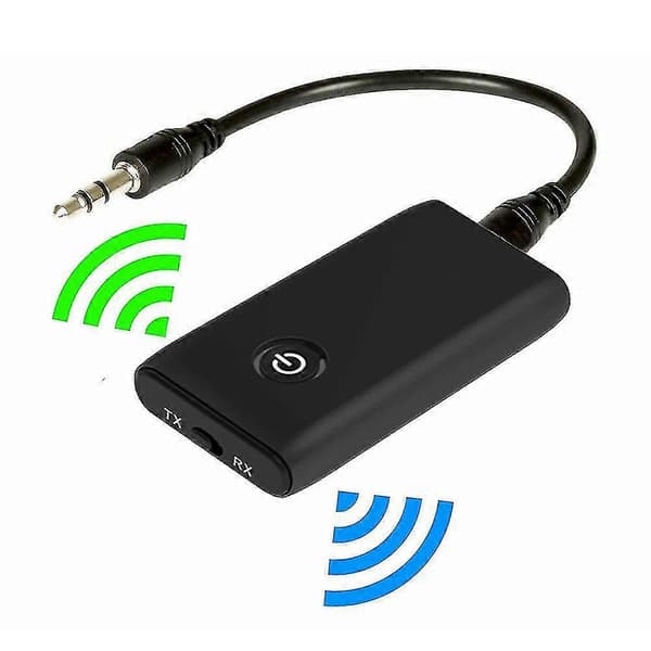 Bluetooth 5.0 Sender Mottaker 2 I 1 Trådløs Lyd 3.5mm Jack Aux Adapter Ny