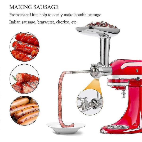 Kitchenaid Stand Mixer Kødhakker Tilbehør Inkluderer Pølsefylder