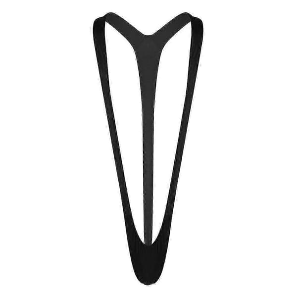 Fluorescerende Mankini - Elastisk Badedrakt for Menn Black