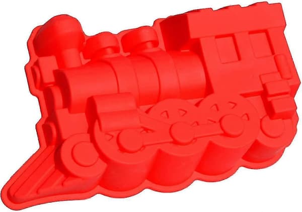 Overdimensjonert togkakeform for hjemmelaget kjøretøy-bursdagskake, 3D silikonform