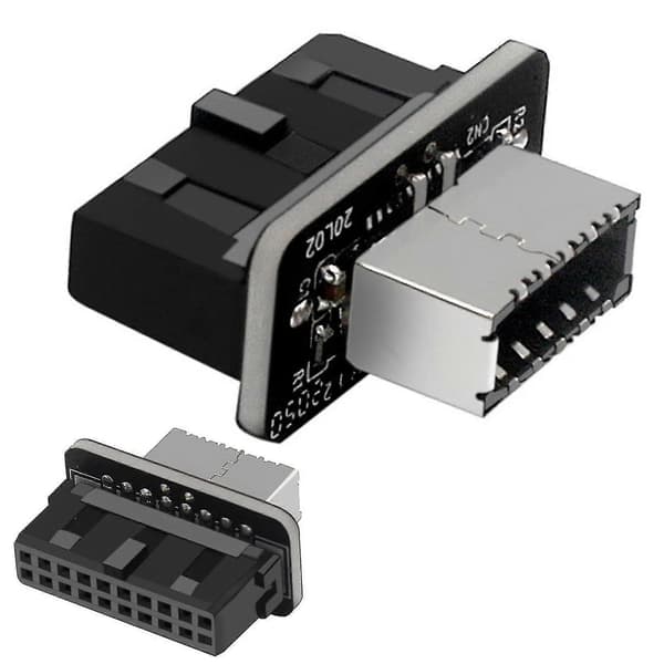 USB 3.0 Header till USB 3.2 Typ E Frontpanelomvandlare A-dwdz