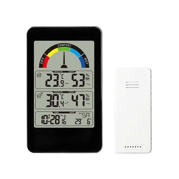 Digital termometer hygrometer temperaturmätare med komfortindikering