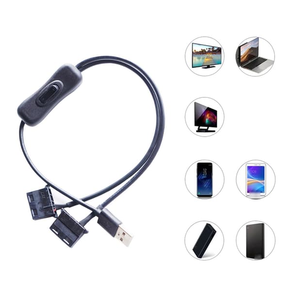 USB til 4-pinners viftekonverteringskabel med 12V spenningsutgangslinje rask for stasjonær PC null - 4pin ordinary model 0.04