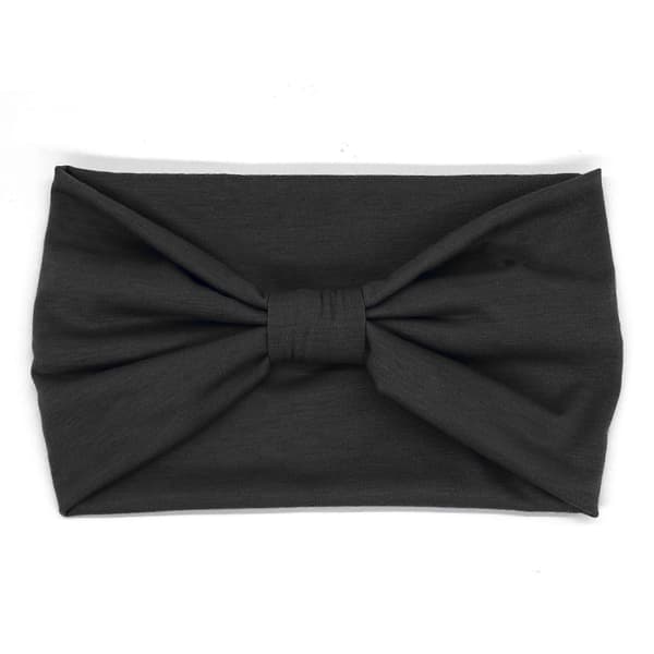 Ensfarget bredt elastisk pannebånd for kvinner, elastisk sklisikker turban