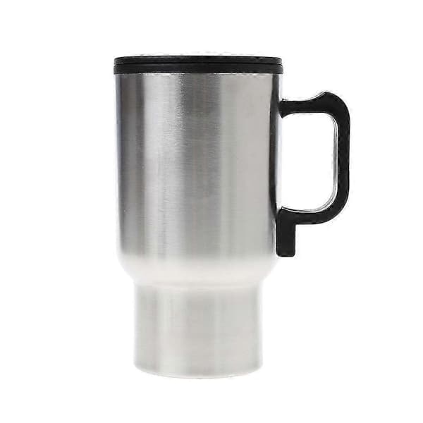12V Rostfri Bilvärmemugg Bärbar Elektrisk Resetermos 400ml Silver