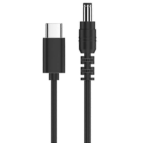 Lemonda 15V USB-C - DC 5.5x2.1mm virtaliitinsovitinkaapeli Type-C-jatkolatauskaapeli latausliitin