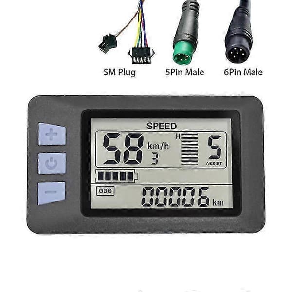 P3H LCD Display Måler Dashboard 24V 36V 48V 60V til El-cykel Scooter