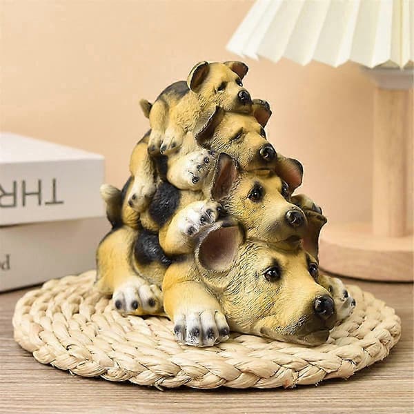 Spargris i harts, hund, myntburk, figurleksak