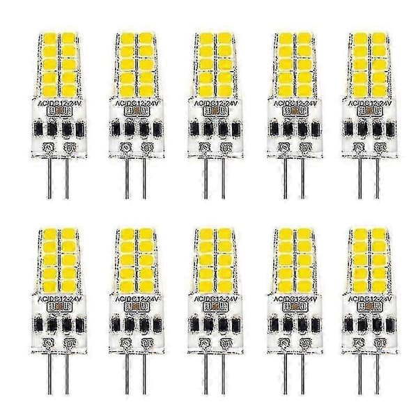 [14]10-pack G4 LED-pære AC/DC 12 volt -24 volt 5 watt LED G4-pære 2835smd erstatning