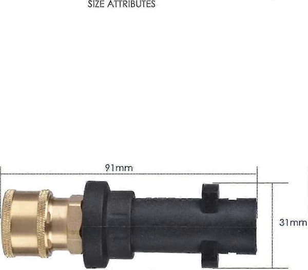 5 munstycksspetsar med 1/4' snabbkopplingsadapter för Karcher K2-K7 tvätt
